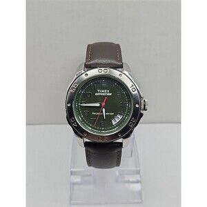 Vintage Timex Expedition Perpetual Calendar Green Dial Watch Indiglo New Battery